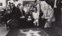 Hollywood Walk of Fame, George accepting his star, 1987